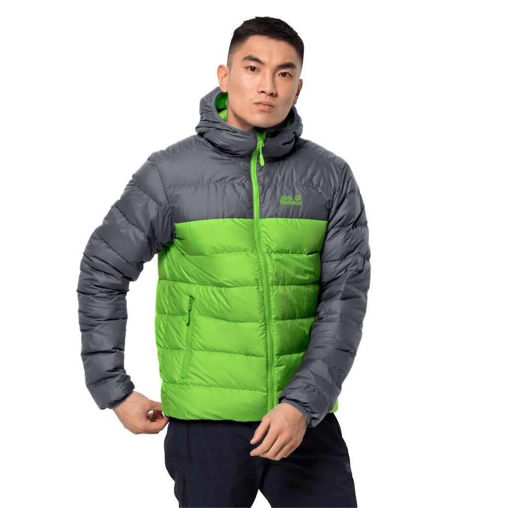 Jack Wolfskin HELIUM πουπουλενια μπουφαν ανδρικα πρασινο | GR7523888